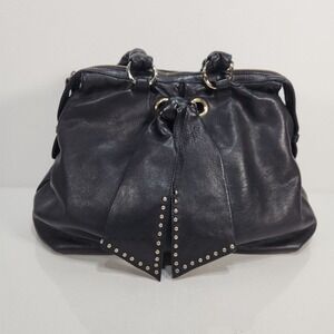 Large Paolo Masi Leather Handbag Italy Super Soft Subtle Leather‎ Black